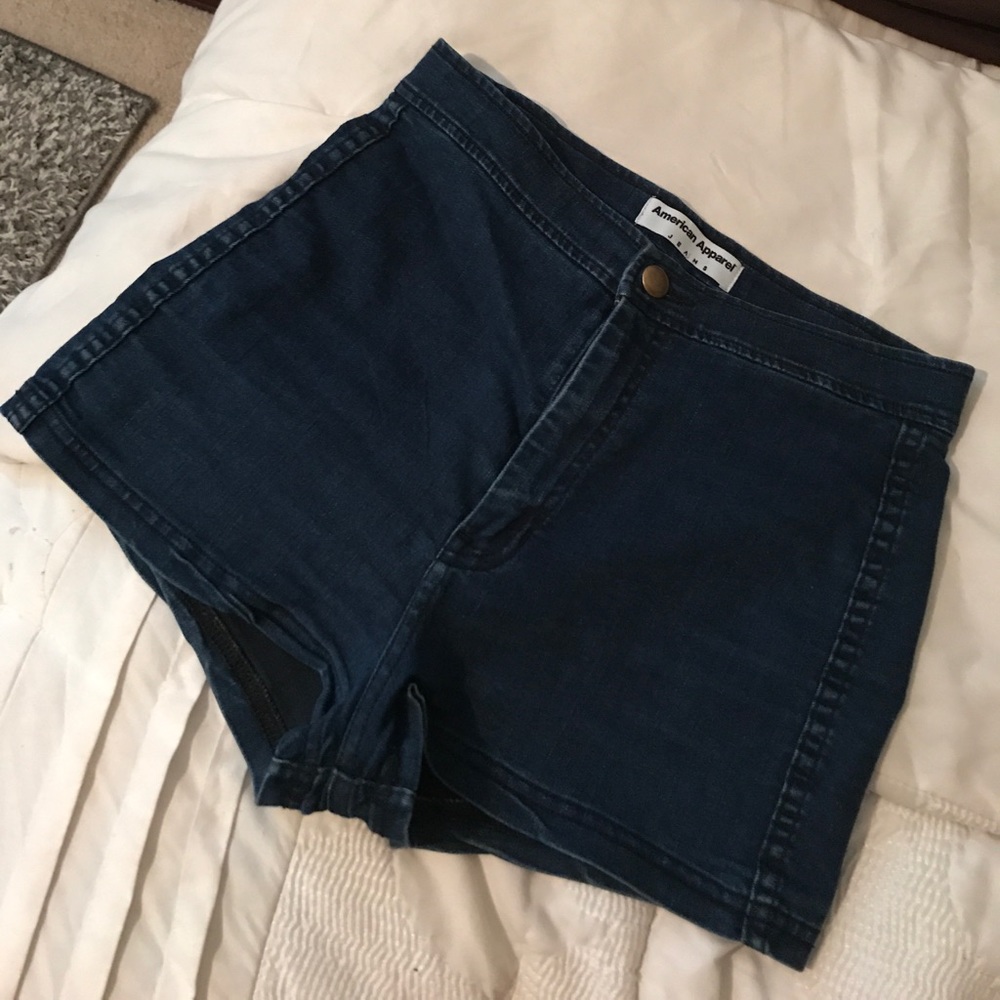 American apparel easy Jean high waisted shorts