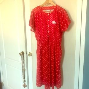 Vintage red and white polka dot dress Vintage red and white polka dot dress