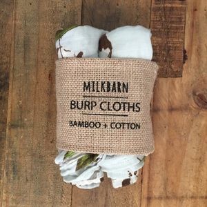 MILKBARN Burp Cloths (Set of 2)- Blue Panda *NEW*