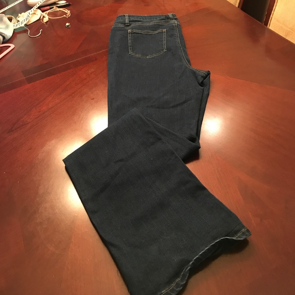 Woman Within bootcut Tall dark wash jean