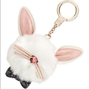 Kate Spade Make Magic Rabbit Bunny Pouf Keychain