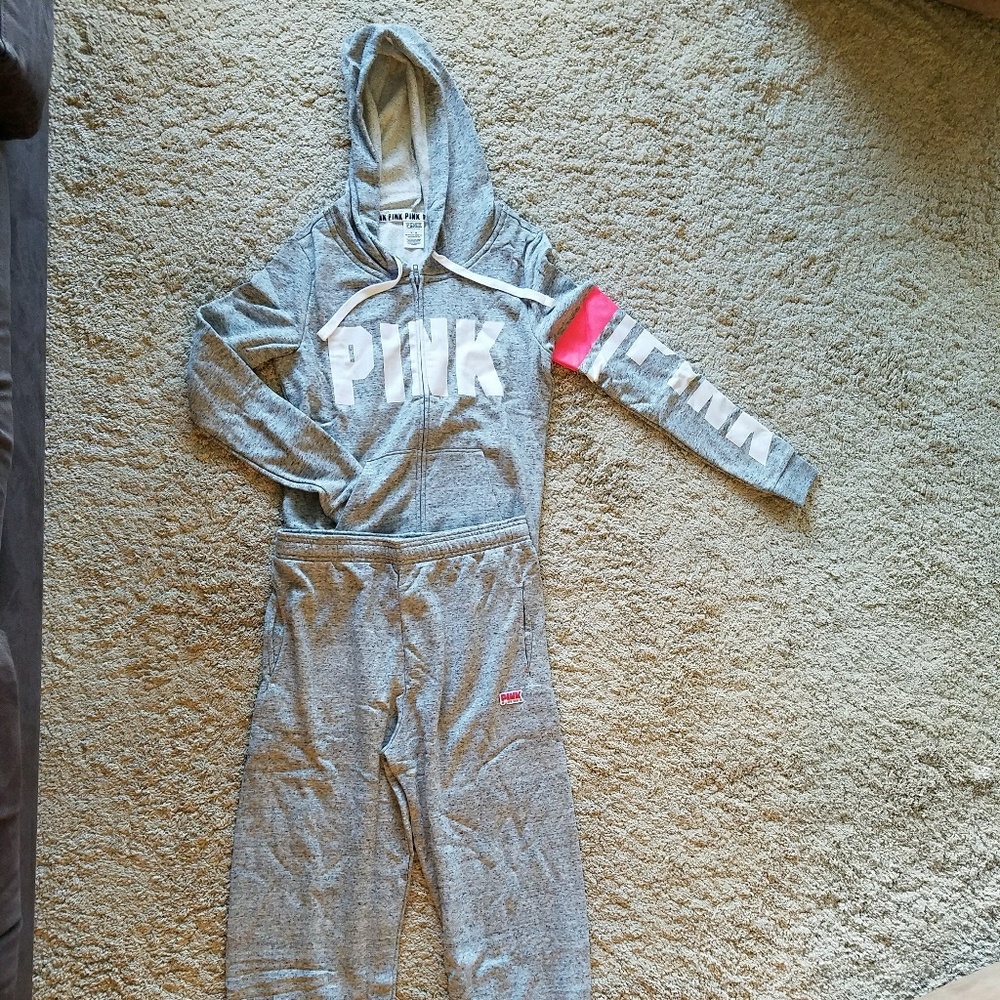 NWOT. Victoria's Secret Pink Sweats & Hoodie Md