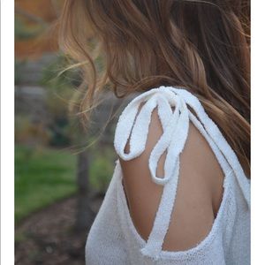 Cream Cold Shoulder Sweater BNWT