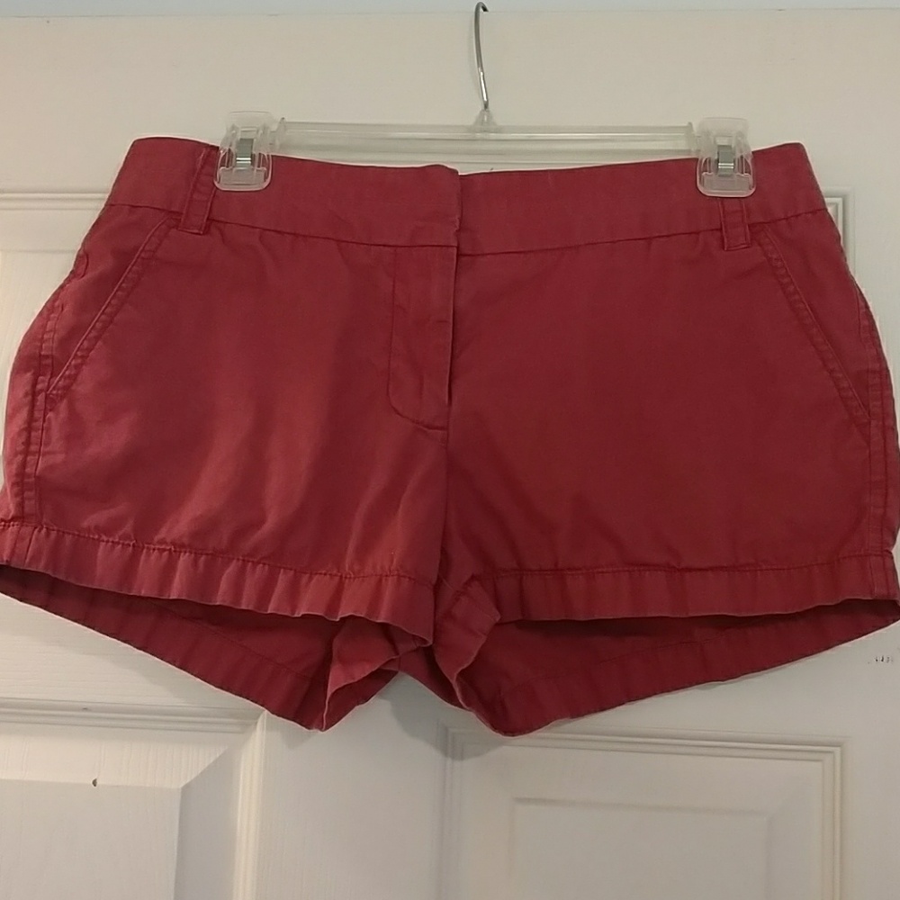J Crew red chino shorts