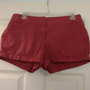 J Crew red chino shorts