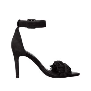 Women's Black Pippi Fringe Leather Sandal