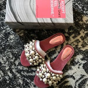 Jeffrey Campbell Pink Pearl Slides