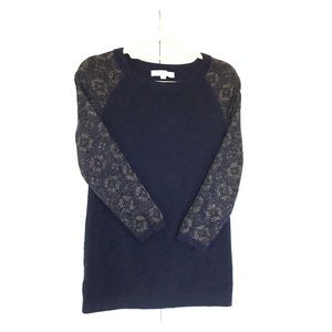 Loft Navy & Gold sweater