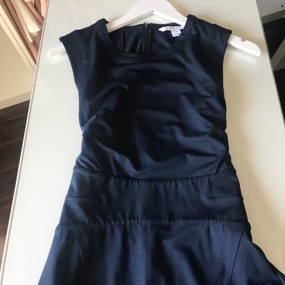 Diane Von Furstenberg Navy Blue Dress Brand New