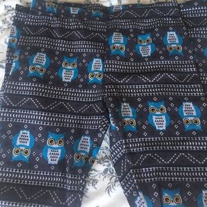 Fleece Lined Owl Leggings!