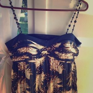 Long Peacock Feather Dress