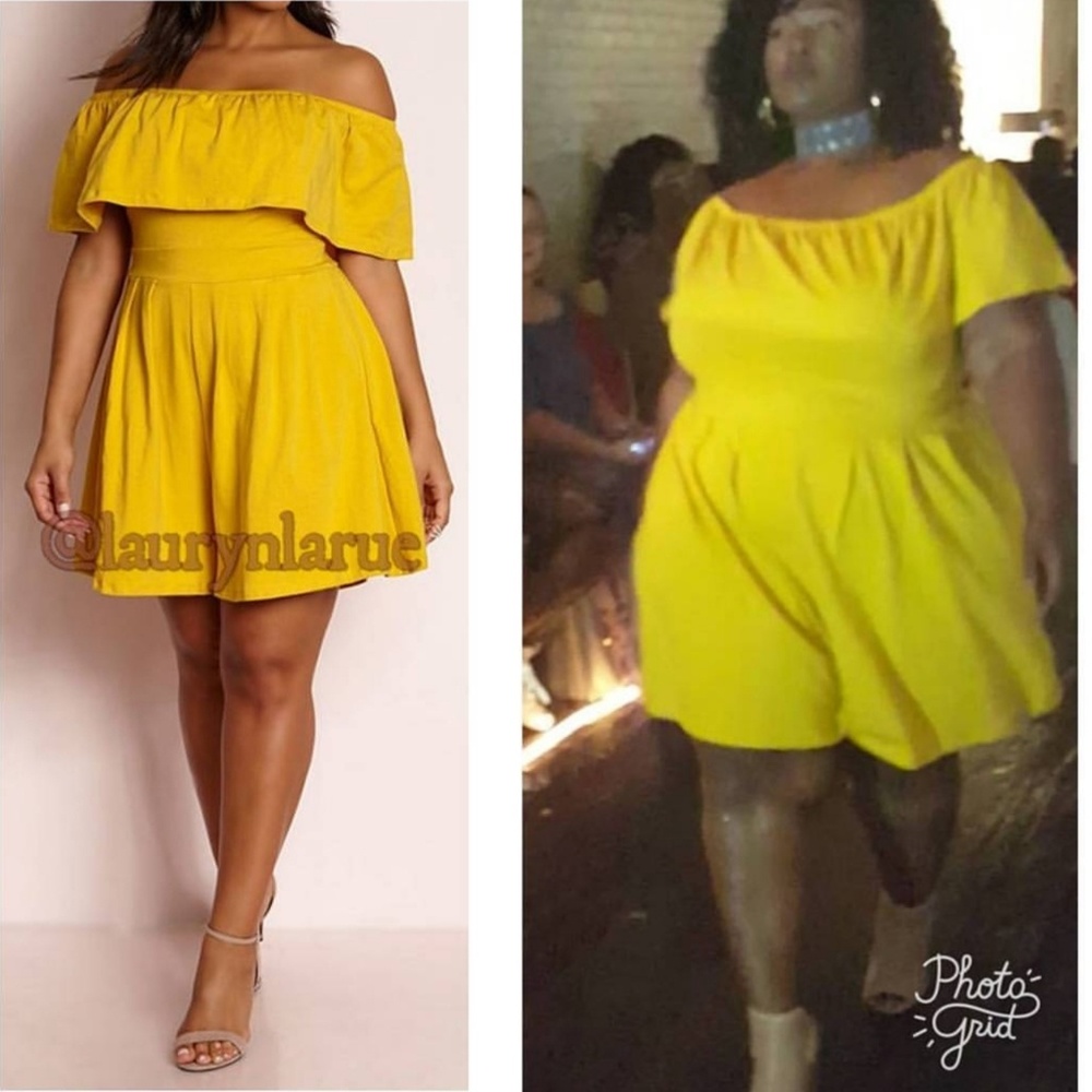 Yellow Romper Plus