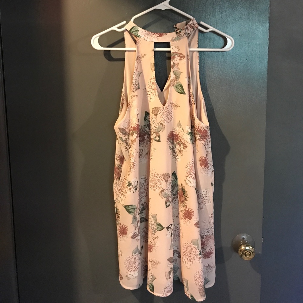 Dress with front and back cut out.