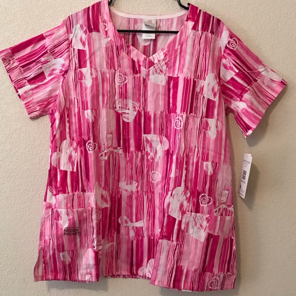 Breast Cancer Awareness Scrub Top