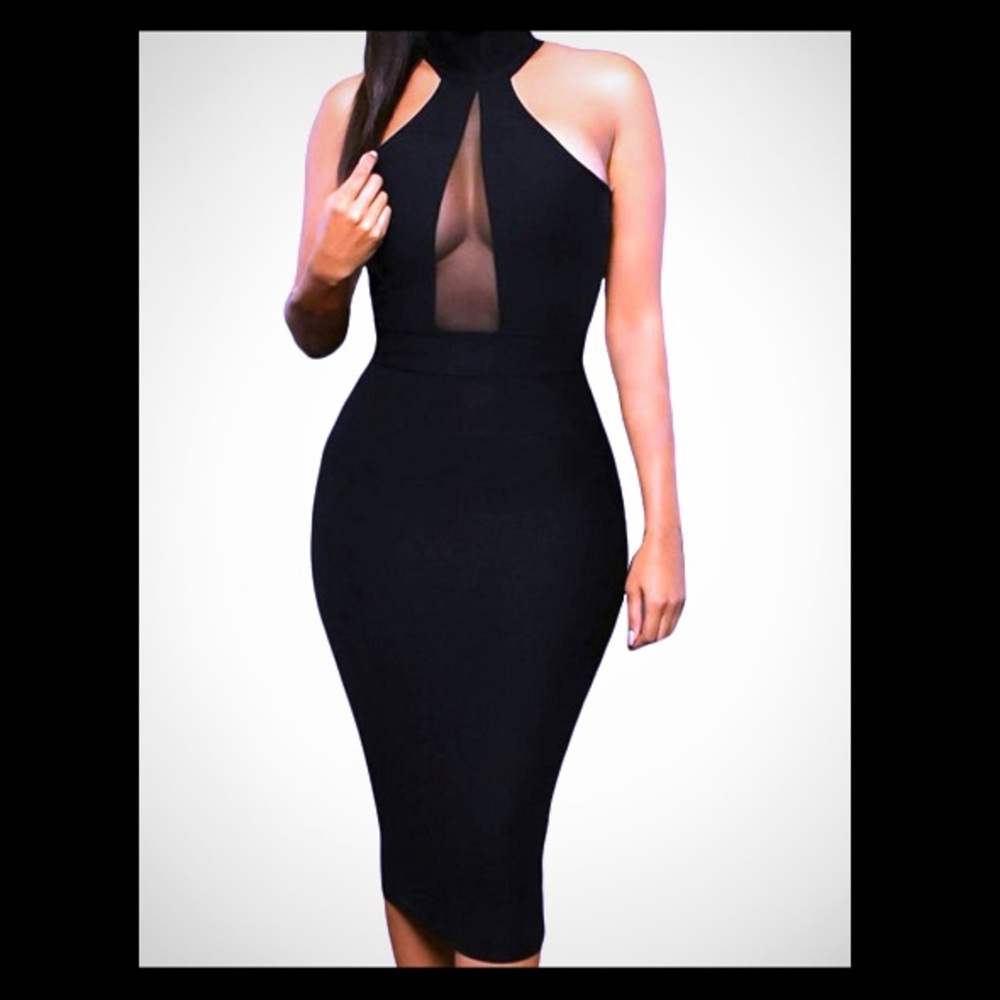 NWOT Black spandex Dress