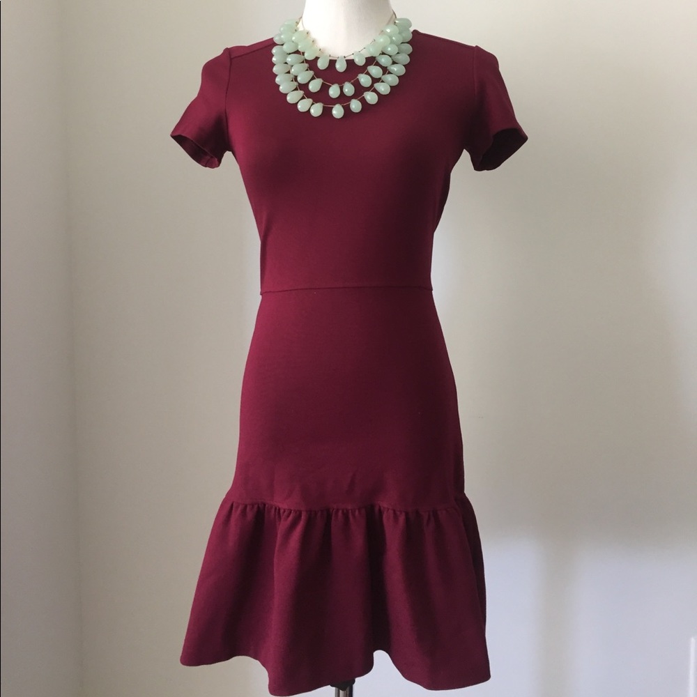 Juicy Couture burgundy maroon short sleeve dress