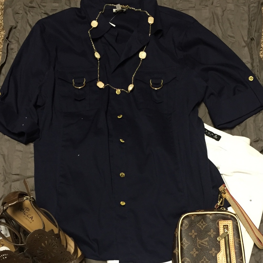 Navy blouse