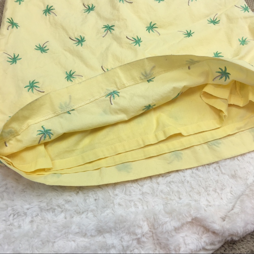 🤩5 for $25 SALE🤩 Talbots Yellow Palm Tree Skirt - Picture 4 of 5