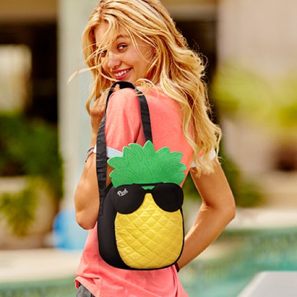 🆕 Victoria Secret PINK pineapple yellow cooler