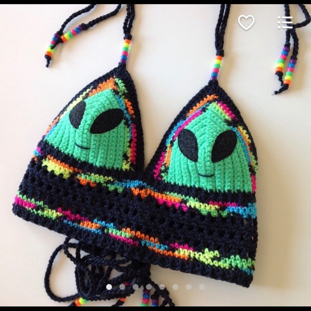 Crochet Alien Rave Festival Top