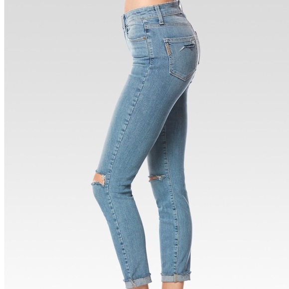 PAIGE hoxton crop destructed Bella jeans - Picture 2 of 8