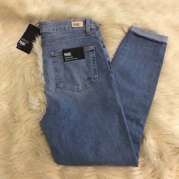 PAIGE hoxton crop destructed Bella jeans - Picture 4 of 8