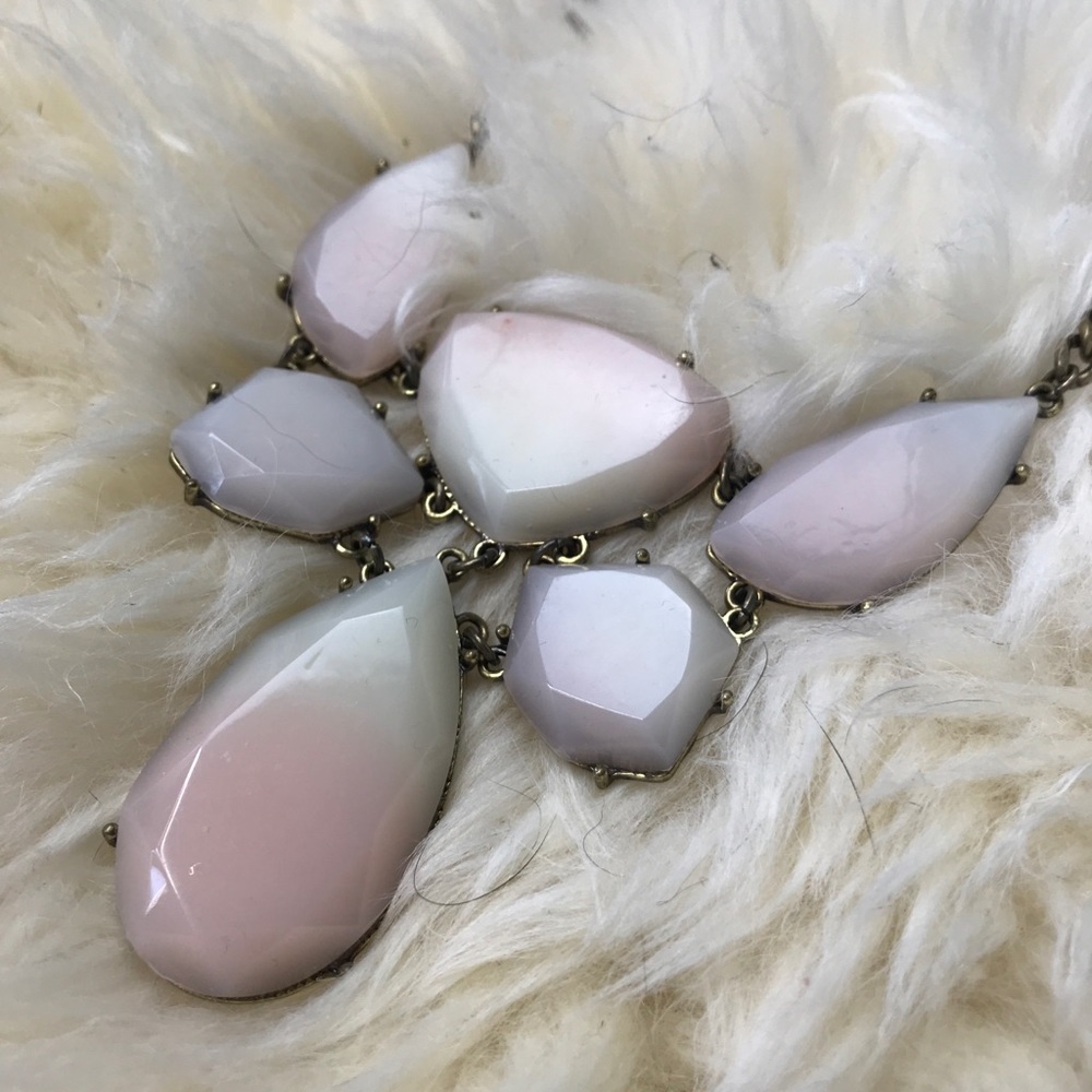 Chunky Pink/Gold Necklace with Gold Chain!