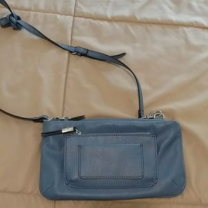Simply Vera blue clutch with removable strap