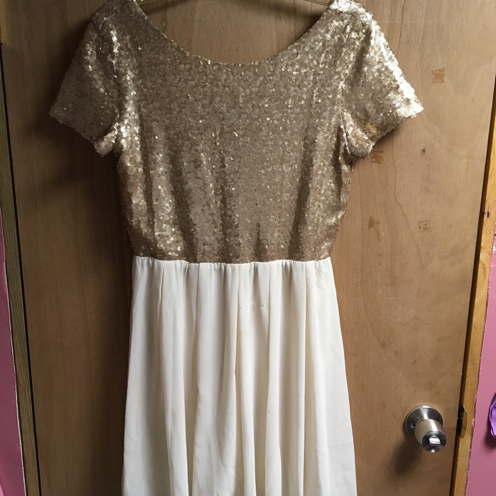 Gold sequence dress