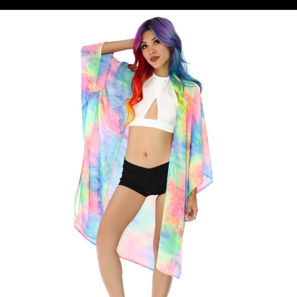iHeartRaves Tie Dye Kimono