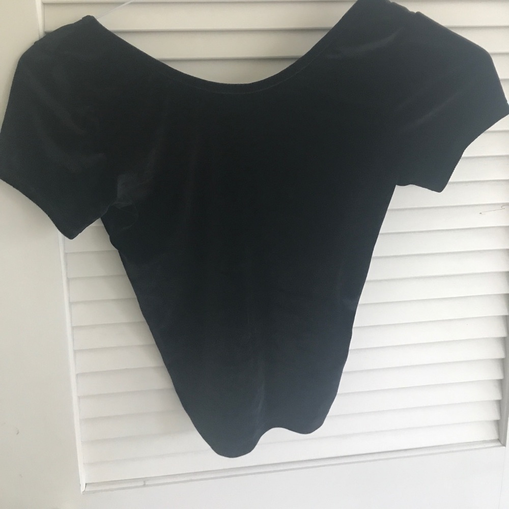 Brandy Melville velvet crop top