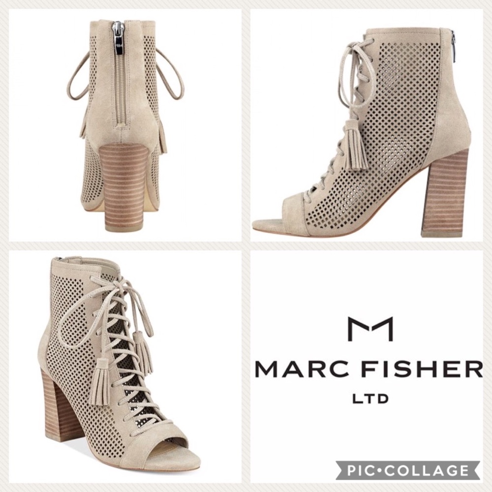 Marc Fisher Shaini Perforated Lace Up Bootie/9