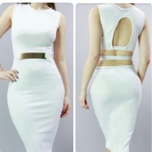 White bodycon dress