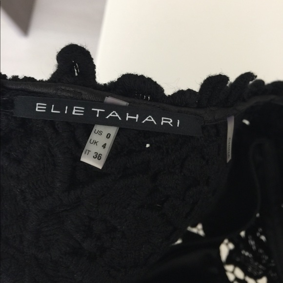 Elie Tahari black embroidered lace dress - Picture 6 of 6