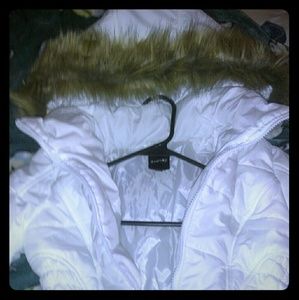 White Rampage Jacket with fur hood