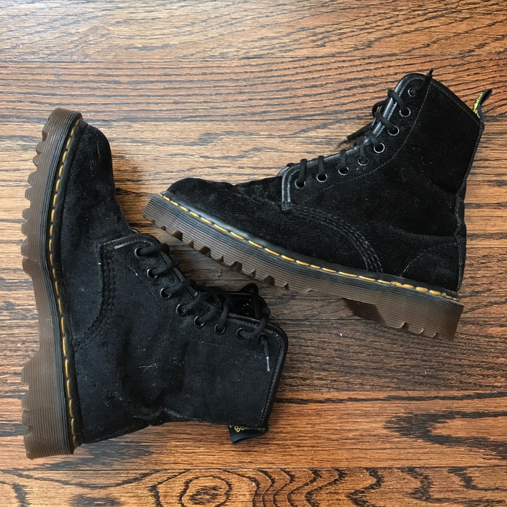 Vintage Black Velvet Doc Marten's