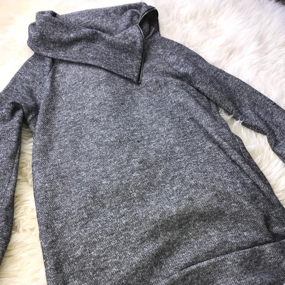 Grey Pull-Over Sweater with Zipper! - Picture 2 of 7