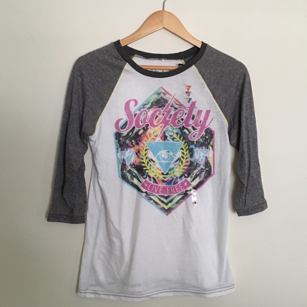 Society Raglan 3/4th Sleeve T-shirt