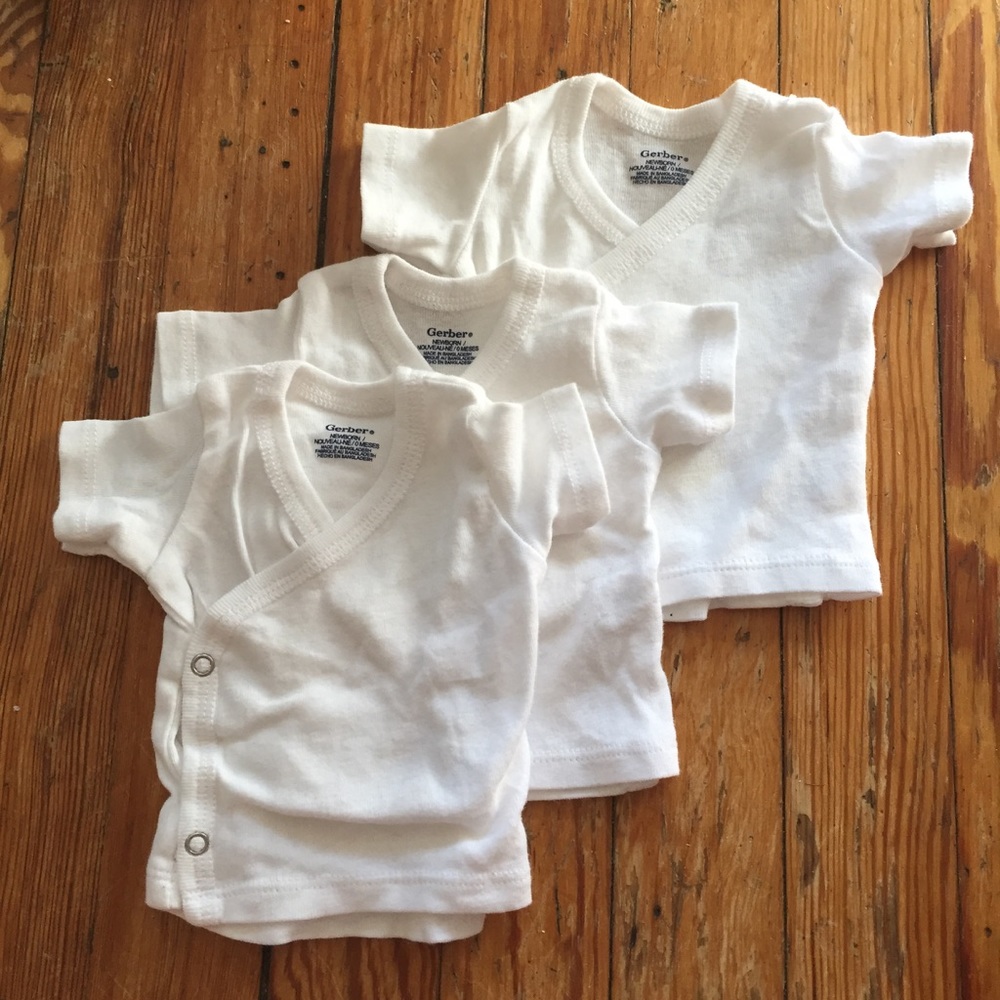 Gerber newborn unisex side snap t shirt kimono