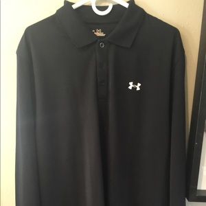 Underarmour men's heat gear black collared shirt