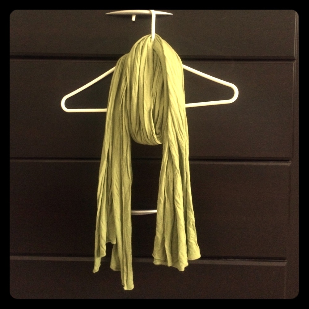 Loose lime green scarf