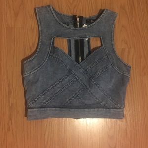 Denim crop top