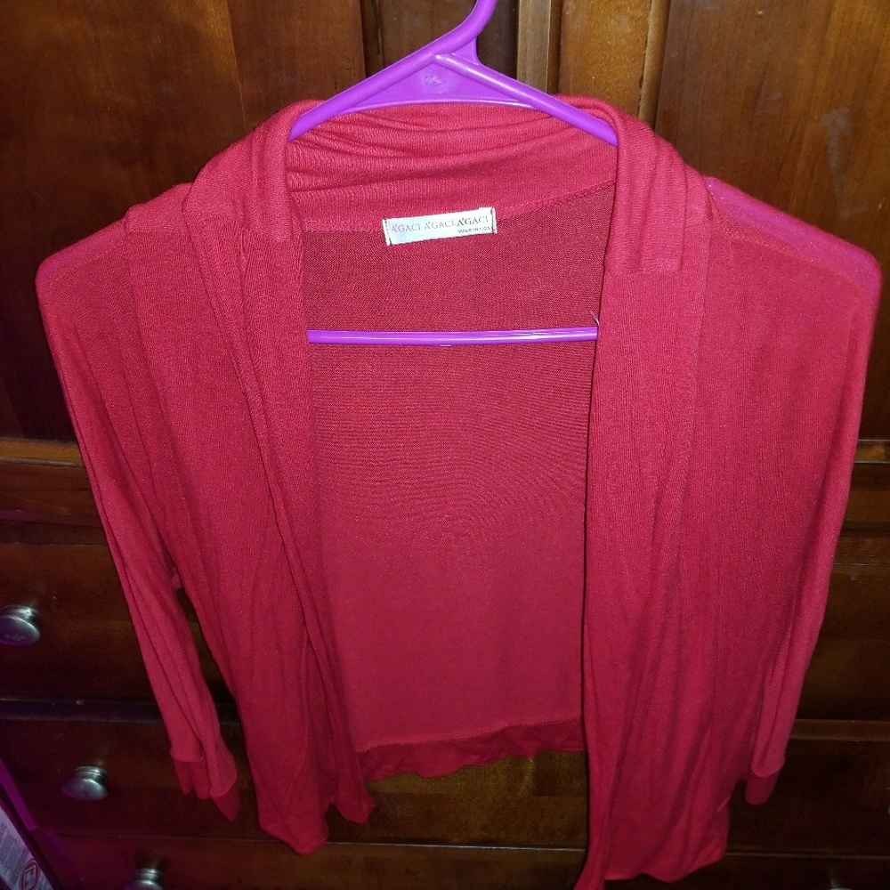 Red agaci cardigan