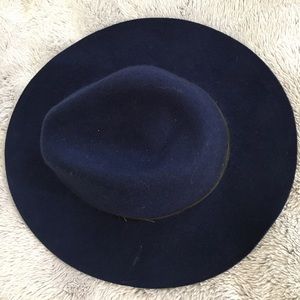 Blue Wide Brimmed Fedora