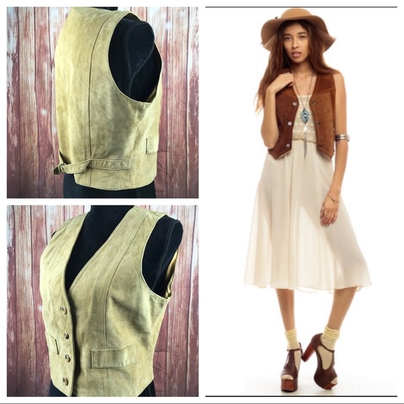 Vintage Womens Brown Suede vest Wilson leather - Picture 1 of 8