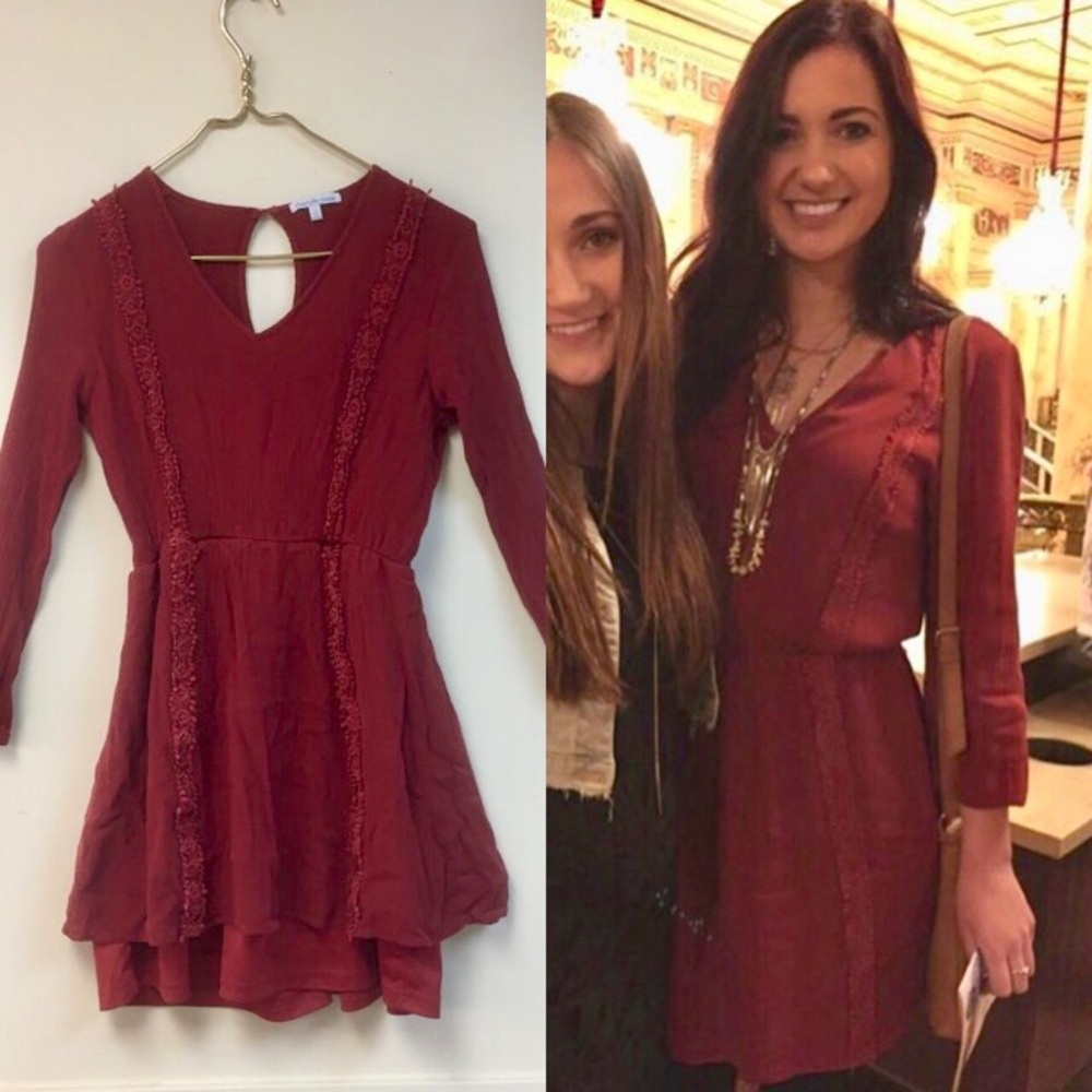 Charlotte Russe long sleeved red dress!!