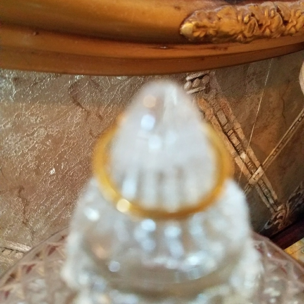 🆑Clear-5/$25- Goldtone Crystal Cross Ring - Picture 3 of 3