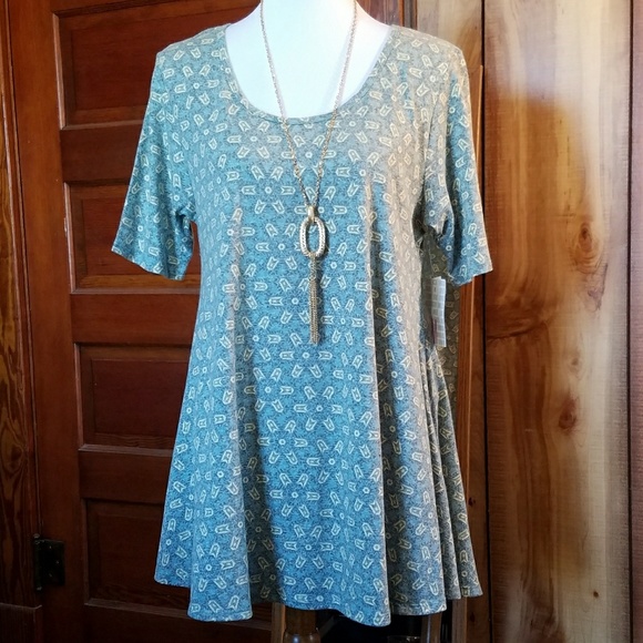 LuLaRoe Tops - NWT LuLaRoe Perfect T. Sz M. Blue/Yellow