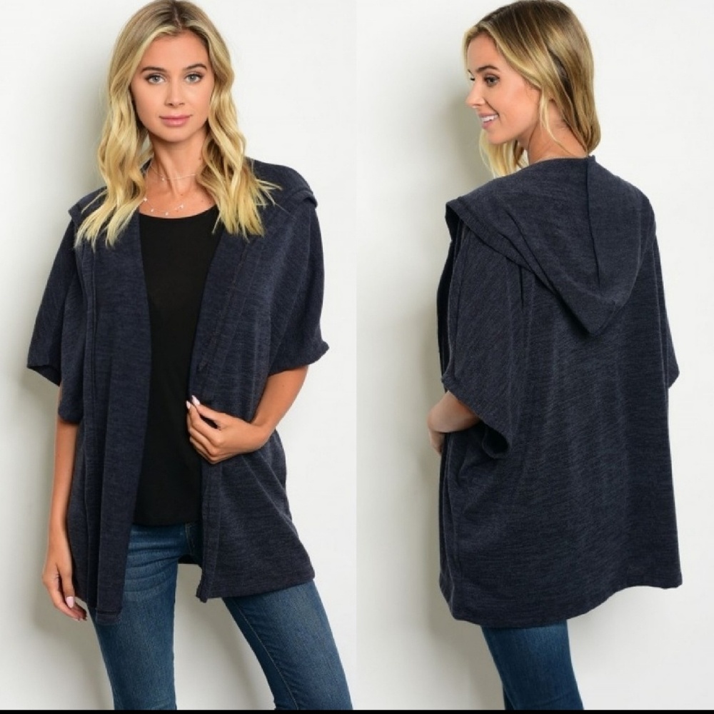 Hooded Knit Cardigan