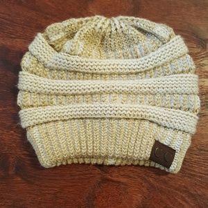 NWT C.C. gold beanie